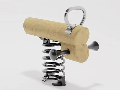 Sturdy Garden Wooden Clamp With Metal Spring For Plant Support 3d model