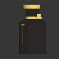 Park Avenue Perfume Bottles With Black Design And Gold Caps On Dark Reflective Surface
