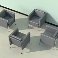 Modern Gray Single Sofa With Sleek Metal Legs In Contemporary Living Space