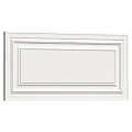White Modern Wainscoting Panel With Decorative Frame For Interior Wall 3d model