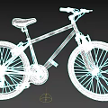 Red Bicycle With Black Seat Handlebar And Red Rims Black Tires