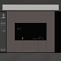 Modern Sleek Wine Cabinet In Light Gray With Built In LED Lights And Glass Shelves