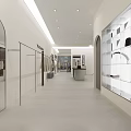 Modern Minimalist Clothing Store Interior With Mannequins Displayed Clothes And Plant Decor