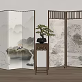 Modern new Chinese style screen 3d model
