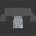Aircraft Cockpit 3D Model Detailed Structure With Instrument Panels And Control Consoles