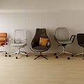 Modern Office Chairs In Various Styles And Colors For Interior Workspace