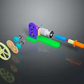 Colorful Modern Lighting Fixture Set with Assorted Shapes and Vibrant Components