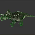Realistic Triceratops Dinosaur Model With Large Horns Frilled Head And Spiked Back