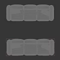 Modern Black and Brown Leather Three Seater Sofa Minimalist Design