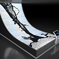 Commercial Display Equipment With Curved Screen Control Panel And Logo Display For Modern Retail