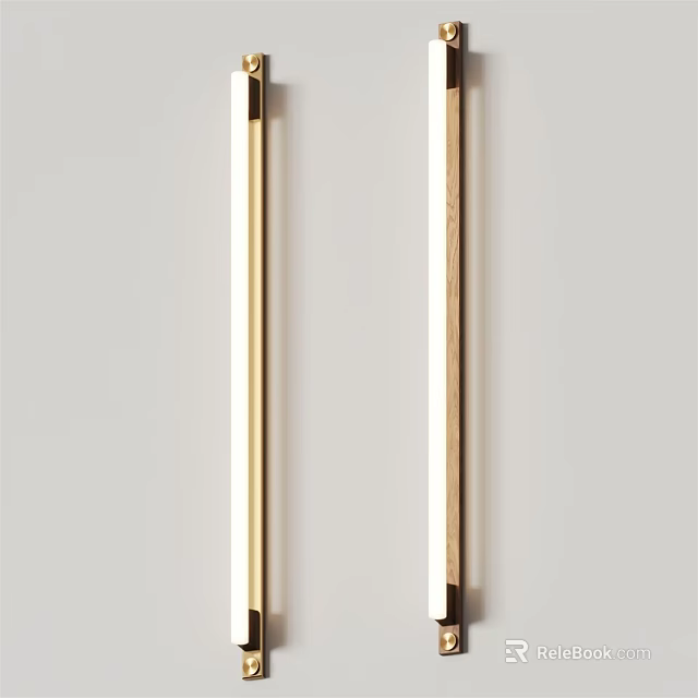 Modern Slim Metal Wall Lamps Mounted on Wall for Contemporary Home Lighting 3d model 