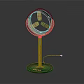 Modern Black Air Cooler Fan With Circular Head Stable Base And Adjustable Stand