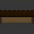 Brown Leather Button Tufted Bench With Wooden Legs And Classic Design