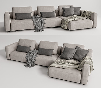 Modern corner sofa multiplayer corner sofa 3d model