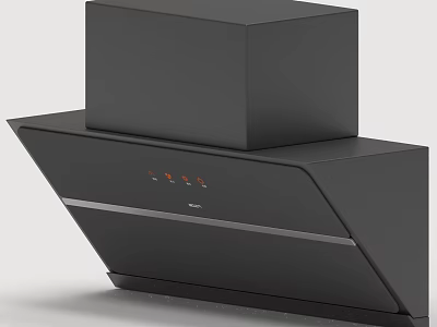 Modern Black Kitchen Range Hood Sleek Design For Home Cooking Appliances 3d model