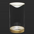 Elegant Modern Transparent Glass Table Lamp With Gold Accents And Sleek Design