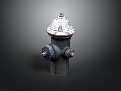Classic Metal Fire Hydrant Structure On Building Exterior With Rustic Design Details 3d model