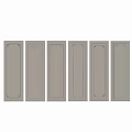 Gray Wainscoting Panels Featuring Different Decorative Patterns and Designs