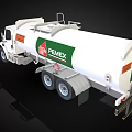 White PEMEX Fuel Tanker Truck With Green Leaf Logo And Orange Labels