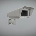 White Wall Mounted Projection Monitoring Camera With Protective Housing For Security Surveillance