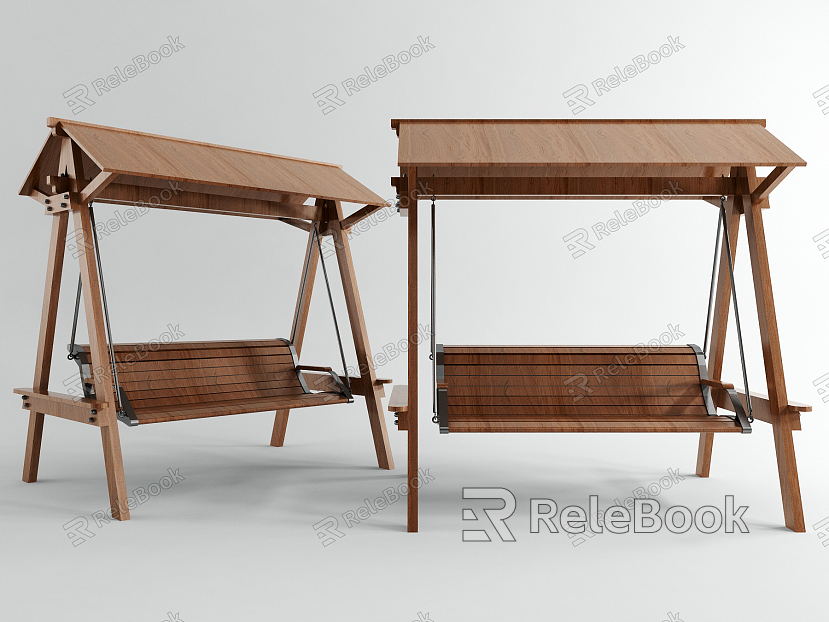 Modern Swing Solid Wood Outdoor Swing model