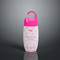 Pink Lid Femina Herbal Talcum Powder White Body With Floral Design