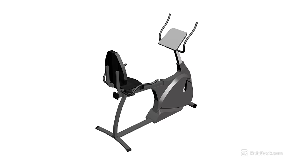 Professional Stationary Exercise Bike With Comfortable Seat And Digital Display Screen 3d model 