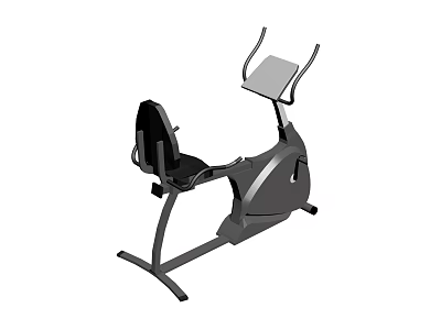 Professional Stationary Exercise Bike With Comfortable Seat And Digital Display Screen 3d model