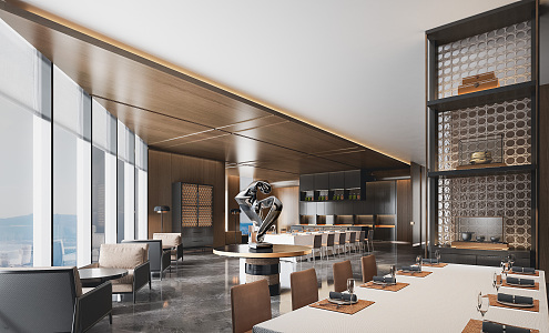 Modern Restaurant All-day 3d model