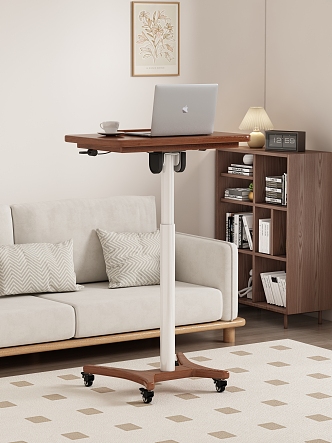 Desk Lifting Desk Sofa Carpet Laptop Computer Coffee Cup Table Lamp Alarm Clock Hanging Picture Pillow Bookcase Book Ornaments Universal Wheel Movable Desk Lifter Controller 3d model