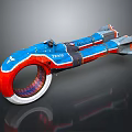 Sci Fi Mechanical Device With Circular Structure Blue Red White Thrusters And Futuristic Design 3d model