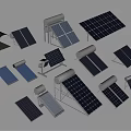 Various Types Of Solar Panels As Modern Household Electrical Appliances For Home Use