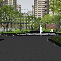 Lush Residential Landscape With Trees Pathways Water Features And Green Lawns