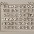 Intricate Carved Ornaments With Various Floral Shell And Leaf Patterns For Interior Decoration