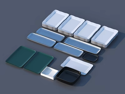 Modern Ceiling Lights With Various Colors And Geometric Shapes For Interior Decoration 3d model