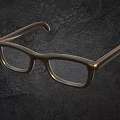 Comfortable Stylish Brown Acetate Eyeglasses Frame With Rectangular Shape For Daily Use