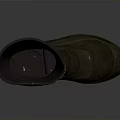 Dark Brown Tall Rain Boots With Orange Strap For Daily Use
