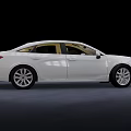 White Modern Sedan With Four Doors Light Interior And Silver Wheels 3d model