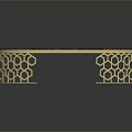 Elegant Luxury Coffee Table With Marble Top And Gold Hollow Out Metal Frame Design