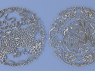 Metal Carved Traditional Pattern Carved Pattern 3d model