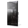 Modern Shower Sauna Unit With Glass Door And Steam Control Panel In Bathroom