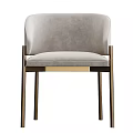 Elegant Light Gray Velvet Accent Chair With Gold Metal Legs And Curved Backrest