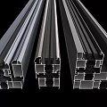 Industrial Metal Profiles Structural Aluminum Extrusions With Hollow Design And Grooves