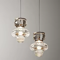 Modern Glass Pendant Lights With Layered Design And Elegant Hanging Style