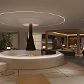 Japanese Style SPA Sauna Interior Featuring Wooden Structure Tatami Mats Stone Lanterns And Fireplace