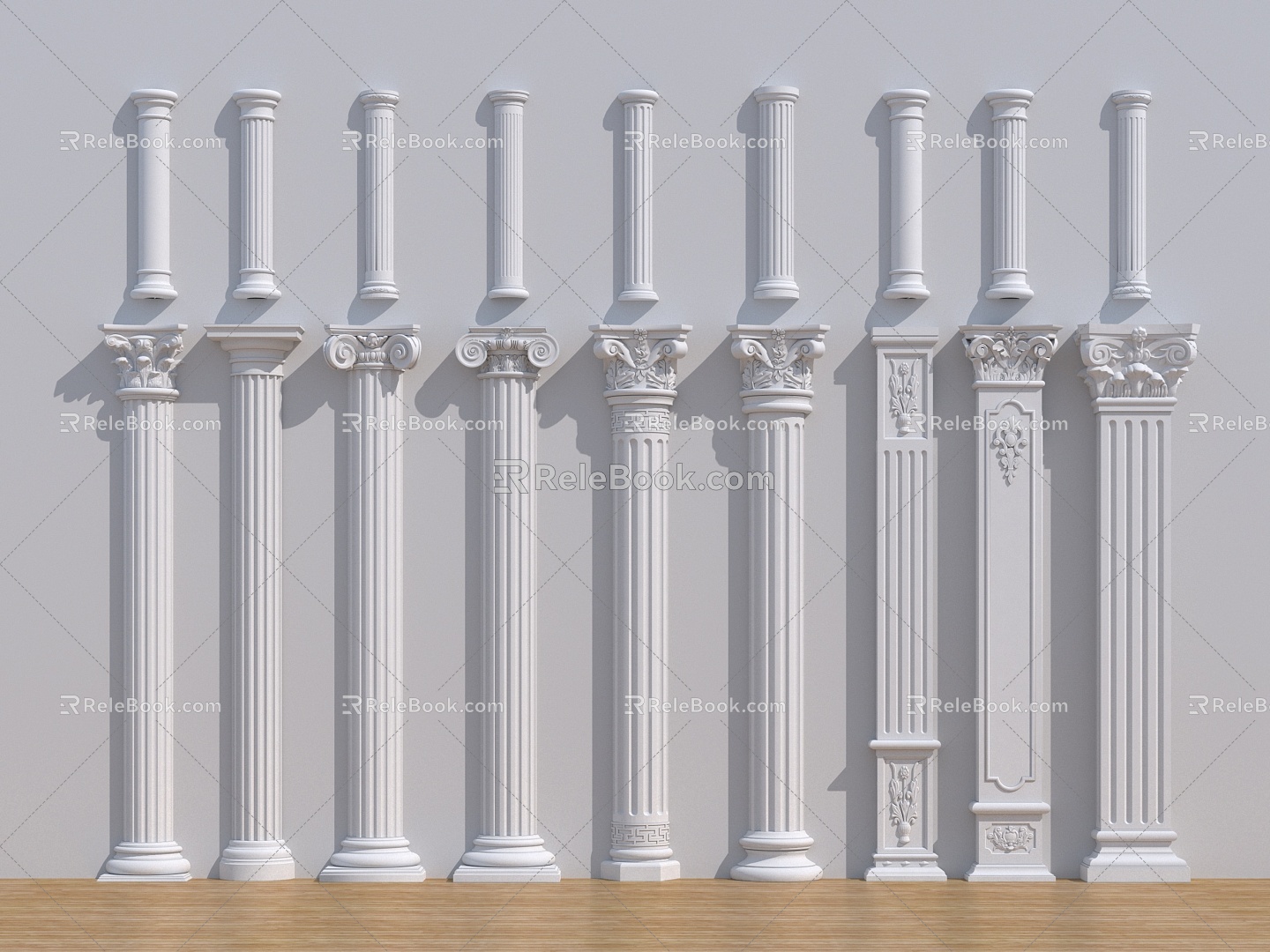 European Roman Column 3d model