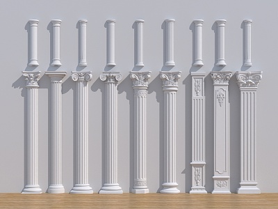 European Roman Column 3d model