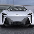 Modern White Car With Black Roof Sleek Design And Stylish Alloy Wheels Exterior