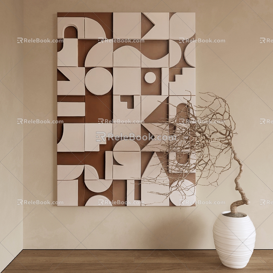 modern decorative painting 3d model