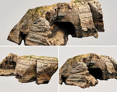 modern rock 3d model